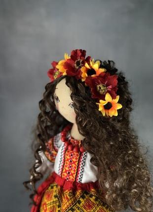 Текстильная кукла ручной работы в украинском народном наряде2 фото
