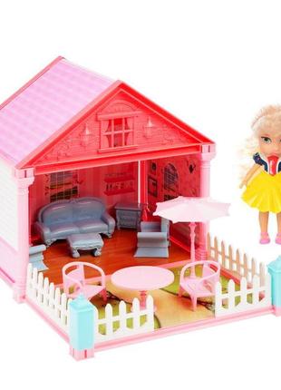 Кукольний будиночок vc6011a-d, меблі, лялька 12 см