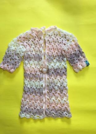 Детский кардиган, вязаный крючком 4