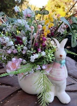 Весняна композиція "пасхальний кролик "3 фото