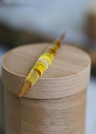 Крючек для вязания, плести крючком, с ручкой из дерева и живых цветов, подарок маме, бабушке,2 фото