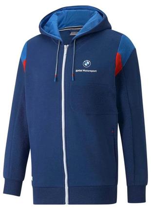 Кофта чоловіча puma bmw mms hooded sweat jacket оригінал1 фото