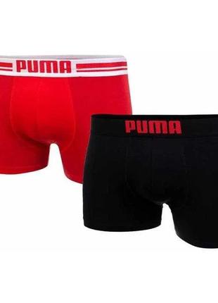 Труси puma placed logo boxer 2p оригінал трусы боксеры боксерки