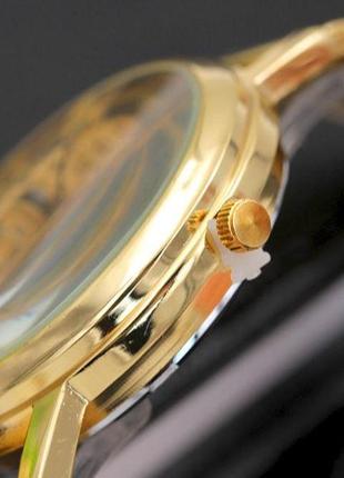 Наручные женские часы скелетон золото/серебро 2цвета / годинник7 фото