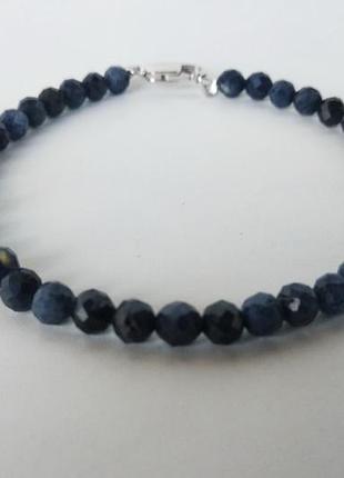 Браслет из натурального камня сапфир