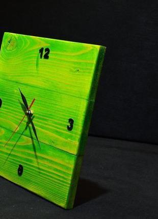 Годинник "квадрат 3.0" годинник з натурального дерева , стильний лофт4 фото
