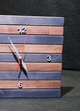 Часи "квадрат смуга" годинник з дерева , натуральна деревина , структурне дерево , чудовий годинник6 фото