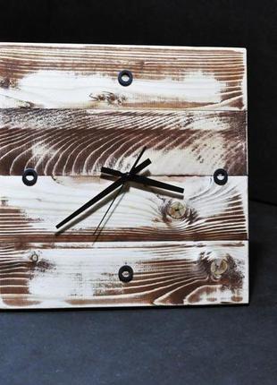 Часи "квадрат 420_420мм" годинник з дерева , натуральна деревина , структурне дерево ,подарунок3 фото