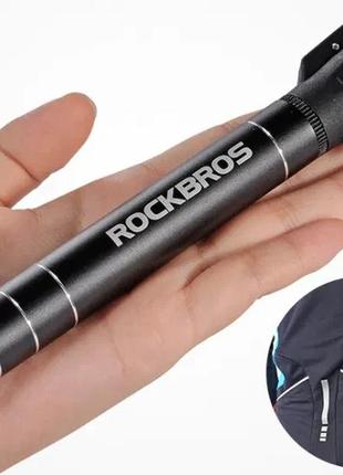 Насос міні-портативний rockbros jg-1040 17 см 75 г 7бар веловело велосипед