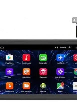 Магнитола автомобильная 2-din с сенсорным экраном 7" podofo v2pro  android 9.1/gps/bluetooth/wi-fi, 2/32гб