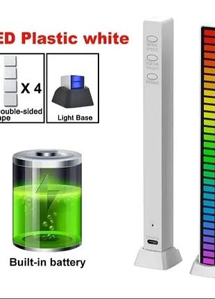 Індикатор рівня звуку rgb, світлодіодний звуковий світильник акб. 3d