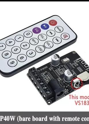 Усилитель мощности bluetooth 5.0. 2*40w.блютуз приёмник. dc 12-24 v.