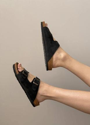 Сандали замшевые, темно-коричневые ортопедические сандали с застежками twins женские сандали женские шлепки7 фото