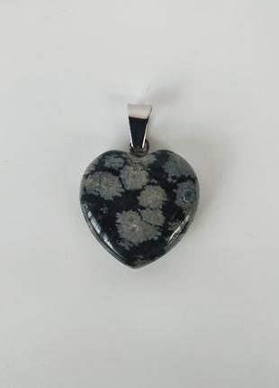 Кулон сердце, натуральный камень  агат1 фото