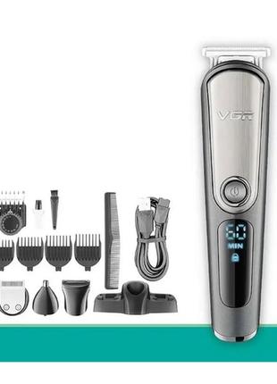 Тример vgr v105 машинка для стрижки акумуляторна з дисплеєм
