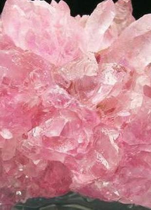 Кулон "серце" натуральний, рожевий кварц5 фото