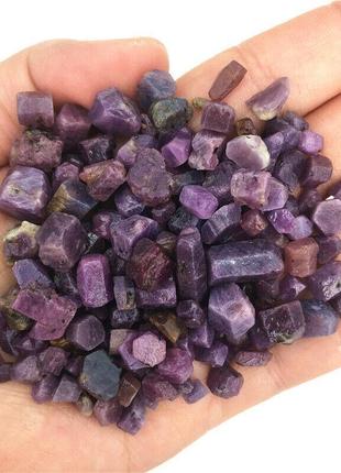 Намисто - чокер з натурального каменю сапфір фіолетовий6 фото