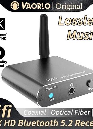 Музичний ресивер aptx-hd, bluetooth 5.2. адаптер aux, toslink.