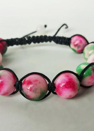 Браслет- шамбала из натурального нефрита