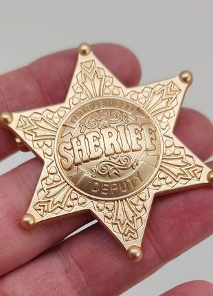 Значок sheriff (цвет - матовое золото) арт. 04933