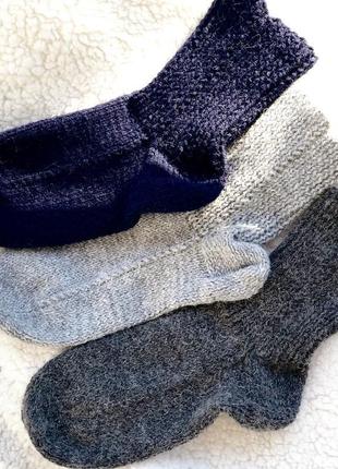 В'язані шкарпетки hygge navy blue5 фото