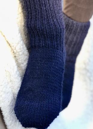 В'язані шкарпетки hygge navy blue3 фото