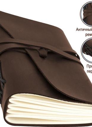 Блокнот comfy strap оригінальний шкіряний подарунок для заміток і малювання2 фото