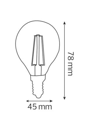 Лампа світлодіодна "filament ball-4" 4w 2700к  e142 фото