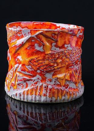 Горшок для цветов стильный керамический арт декор горшок лава2 фото