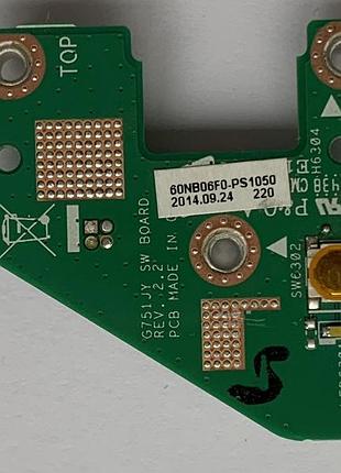 Кнопка увімкнення asus rog g751j (nz-18125)