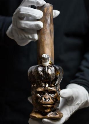 Кинг конг бонг обезьяна горилла керамика хэндмейд2 фото