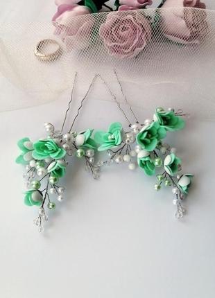 Весільні шпильки в зачіску