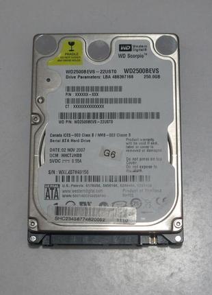 Жесткий диск 2.5" 250gb wd (nz-1073)
