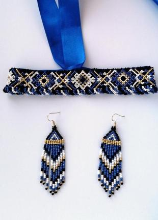 Українські прикраси намисто та сережки до вишиванки5 фото