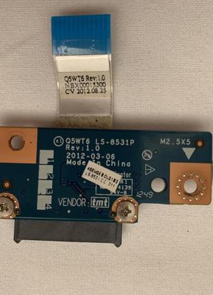 Шлейф к приводу packard bell q5wt6 (nz-16521)