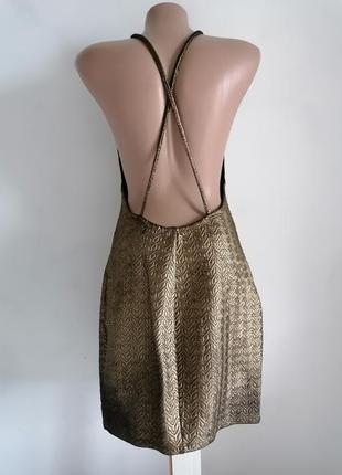 👜золоте плаття з відкритою спинкою в стилі jacquemus 👜маленьке плаття по фігурі3 фото