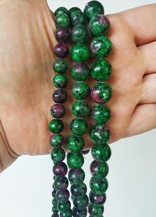 Бусины из натурального камня цоизит