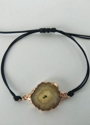 Браслет - шамбала з натуральним каменем агат