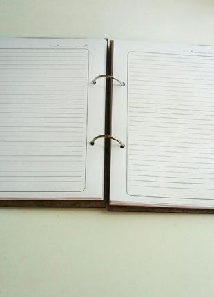 Деревянный блокнот "щоденник лікаря, дневник врача" (на цельной обложке, с ручкой), подарок4 фото