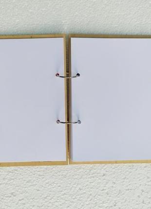 Дерев'яний блокнот "зсу" (на кільцях), щоденник з дерева5 фото
