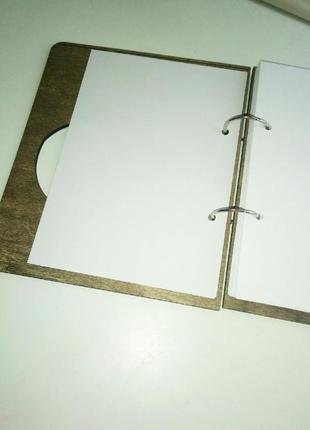 Дерев'яний блокнот "робочий щоденник зубного техніка" (на кільцях), +можна додати піб,щоденник4 фото