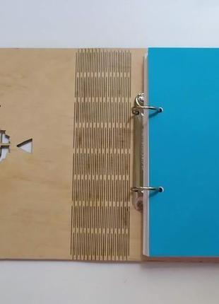 Деревянный блокнот дснс (на цельной обложке с ручкой), ежедневник, державна служба з надзвичайних си4 фото