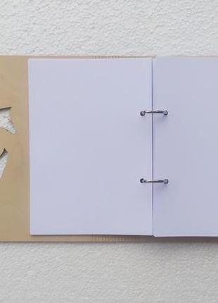 Деревянный блокнот "щоденник судді" (на цельной обложке с ручкой), ежедневник из дерева, блокнот для6 фото