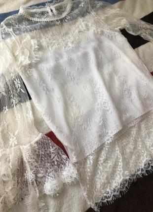 Нарядная блузка гипюровая на 42-44 размер