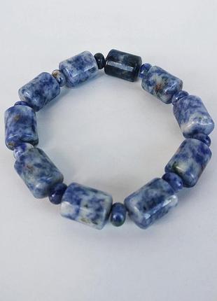 Браслет из натурального камня содалит