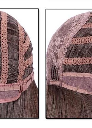 Парик блонд с челкой, парик длинные волосы, парик омбре