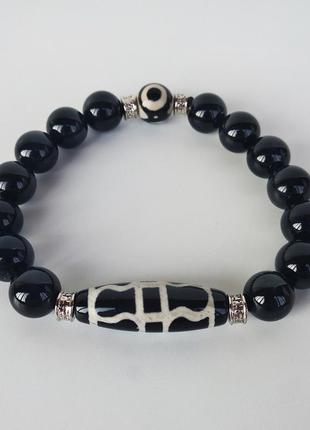 Браслет - амулет с тибетской бусиной дзи "ваджра"