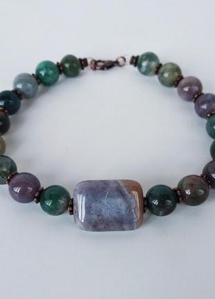 Браслет ручной работы из натурального агата