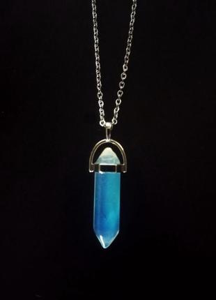 Кулон " кристал " з каменю місячний опал