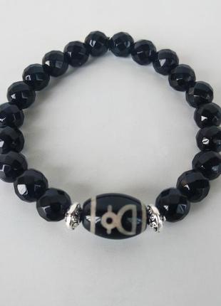 Браслет - талисман с тибетской бусиной дзи " кубера "